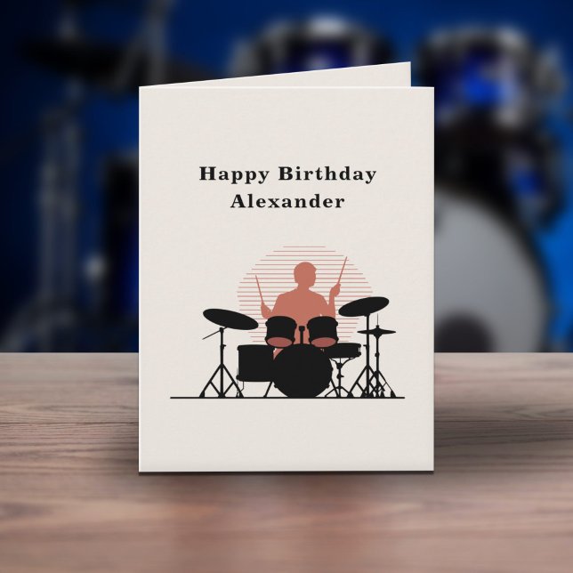 Cartão de Aniversário do Drummer (Drummer Birthday Card)
