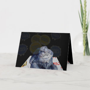 Cartão de aniversário do efeito do campeão 3D do