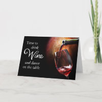 Cartão de Aniversário do Entusiasta do Vinho Diver