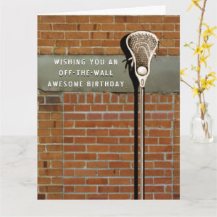 Cartão de aniversário do esporte Lacrosse