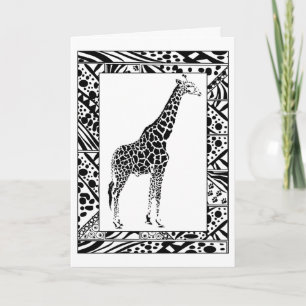 Cartão de Aniversário do Estudo Giraffe