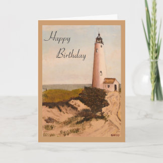 Cartão de Aniversário do Farol de Nantucket