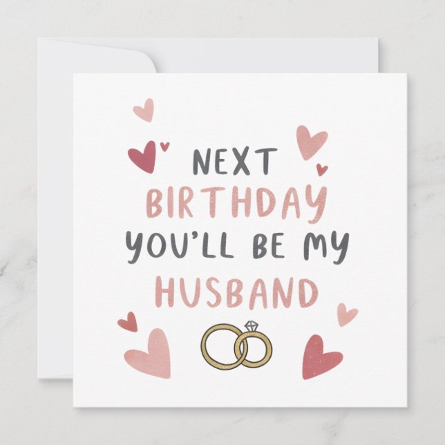 Cartão de Aniversário do Fiance (Frente)