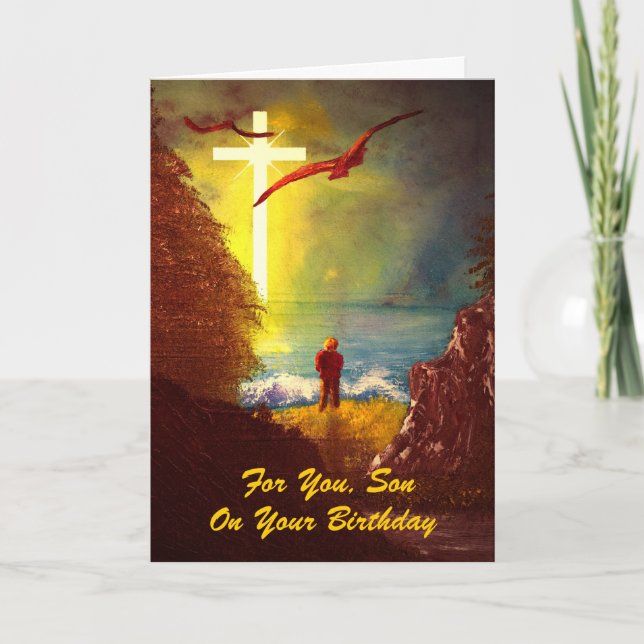 Cartão de aniversário do filho (Frente)