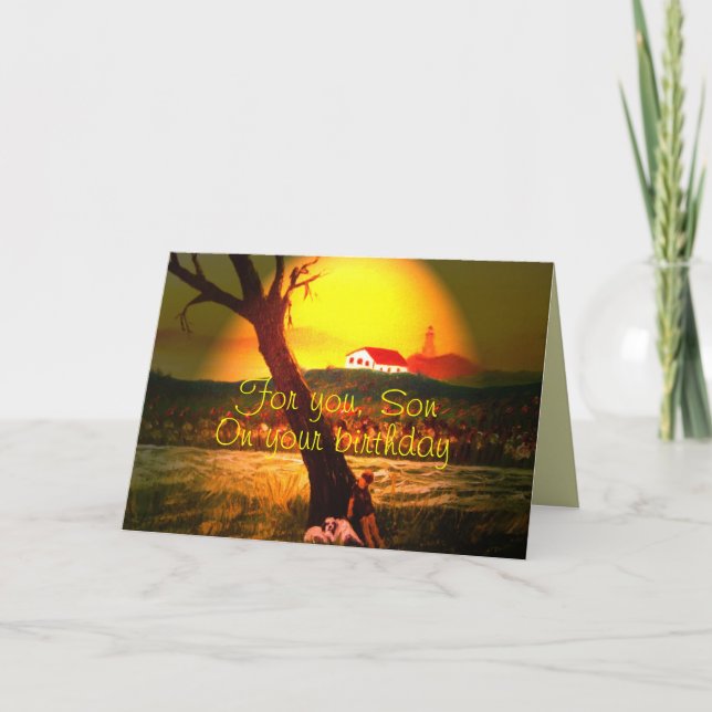 Cartão de Aniversário do Filho (Frente)