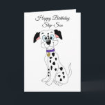 Cartão de Aniversário do Filho do Cão Dalmaciano<br><div class="desc">Cartão de saudação O projeto de cão Dalmaciano é um cartão de aniversário que você pode personalizar com qualquer texto de sua escolha. Se precisar de ajuda para personalizar,  entre em contato conosco através do link desta página. Cartão de aniversário de um cão Dalmático</div>