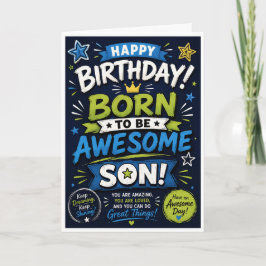 Cartão de Aniversário do Filho 'Nascido para Ser I