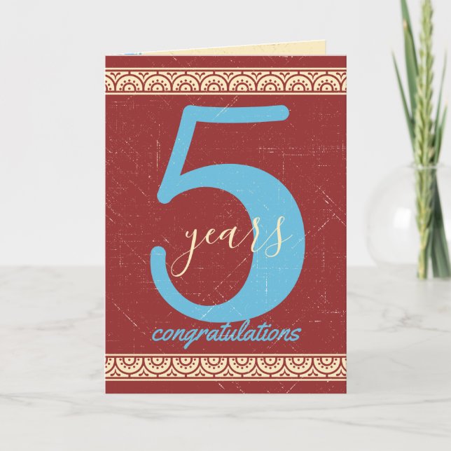 Cartão de aniversário do funcionário do marco de m (Frente)