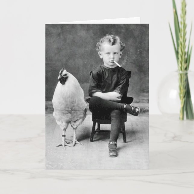 Cartão de Aniversário do Funny Vintage (Frente)