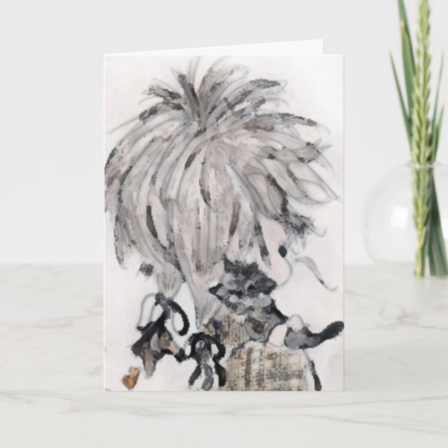 Cartão de aniversário do gatinho (Frente)