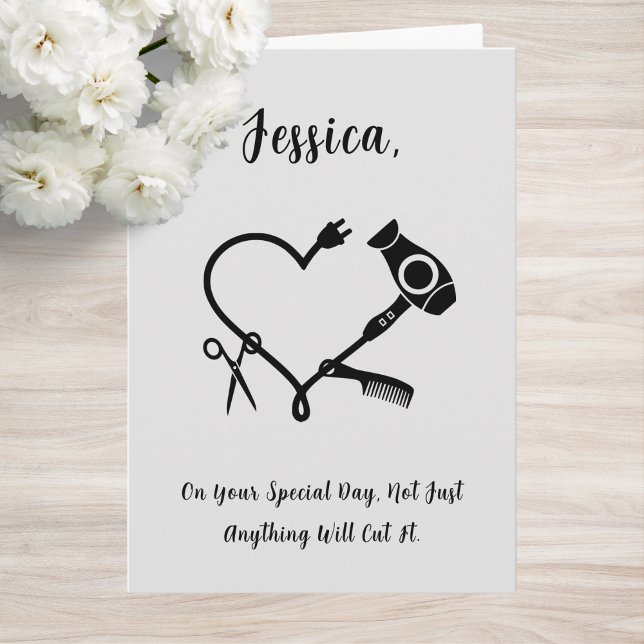 Cartão de Aniversário do Hairdresser (Criador carregado)