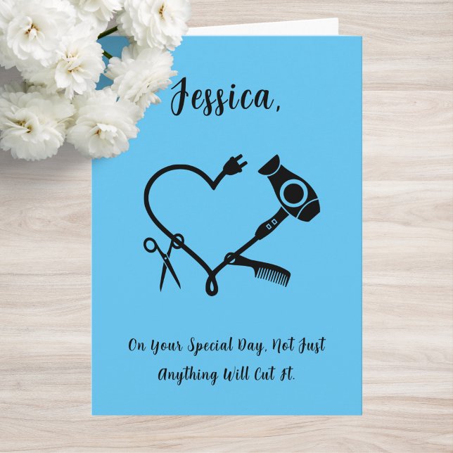Cartão de Aniversário do Hairdresser (Criador carregado)