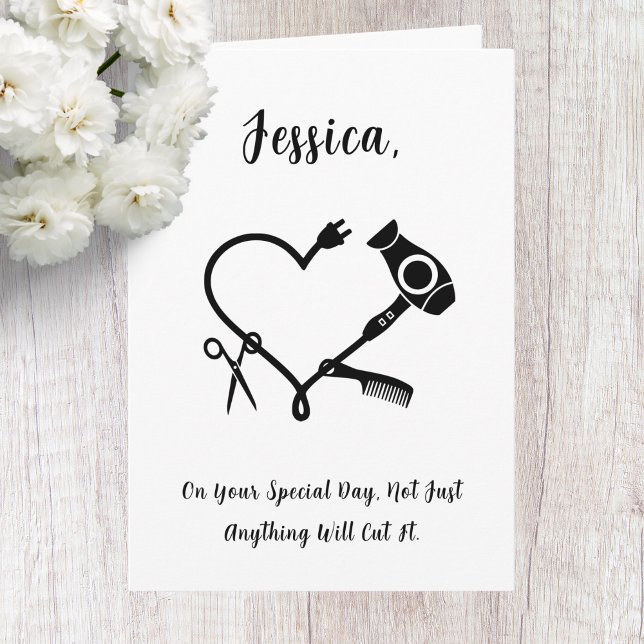 Cartão de Aniversário do Hairdresser (Criador carregado)