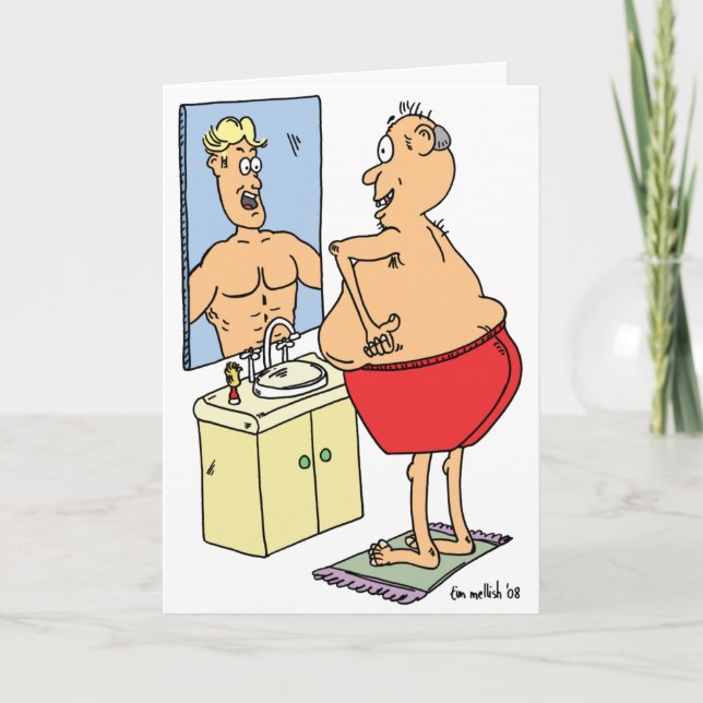 cartão de aniversário do homem (Frente)