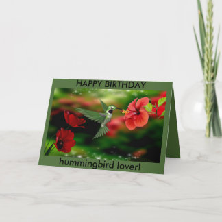 Cartão de aniversário do Hummingbird