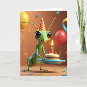 Cartão de Aniversário do Inseto Encantador