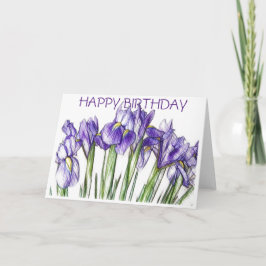 Cartão de Aniversário do Irises (Vazio)