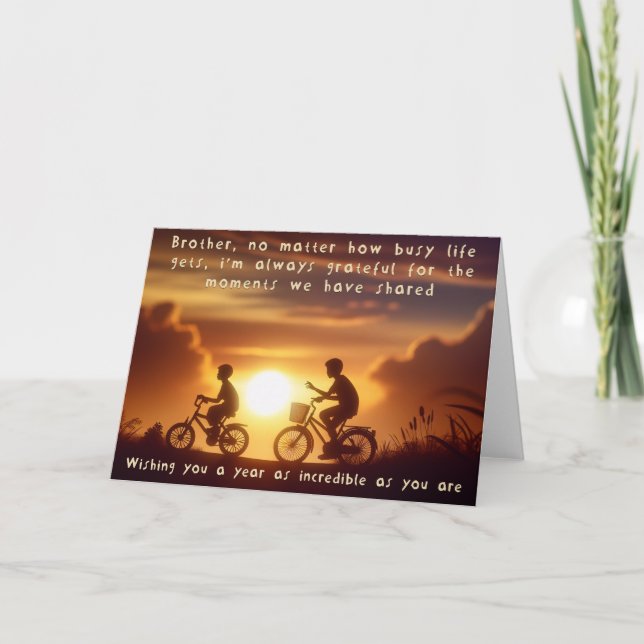 Cartão de Aniversário do Irmão (Frente)