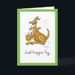 Cartão de Aniversário do Kangaroo Kid<br><div class="desc">Este cartão bonito é perfeito para o aniversário de uma criança com este canguru fofo. Perfeito para garoto ou garota.</div>