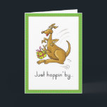 Cartão de Aniversário do Kangaroo Kid<br><div class="desc">Este cartão bonito é perfeito para o aniversário de uma criança com este canguru fofo. Perfeito para garoto ou garota.</div>