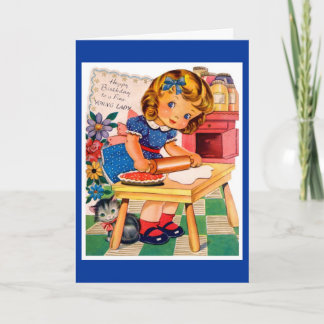 Cartão de aniversário do Kid Vintage