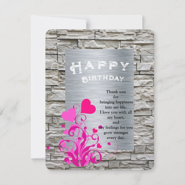 Cartão de aniversário do Lover (Frente)