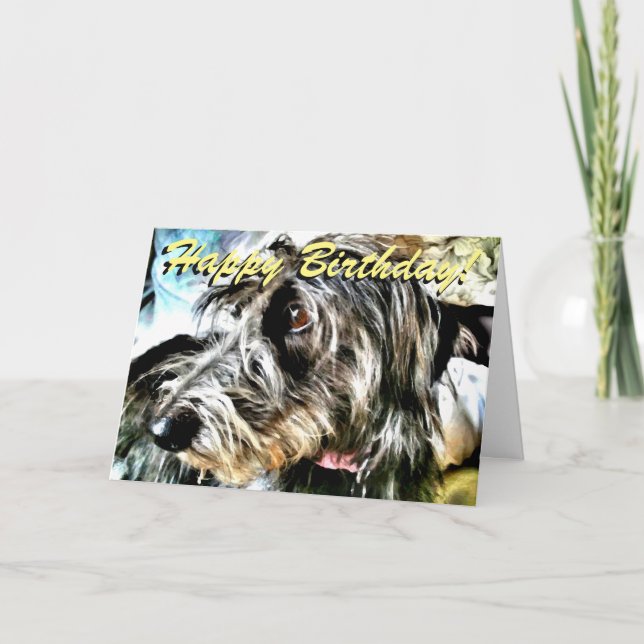 Cartão de aniversário do Lurcher (Frente)