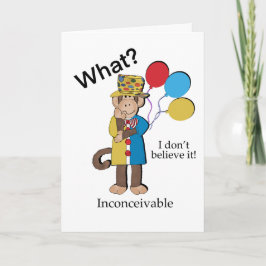 Cartão de Aniversário do Macaco em Envelhecimento