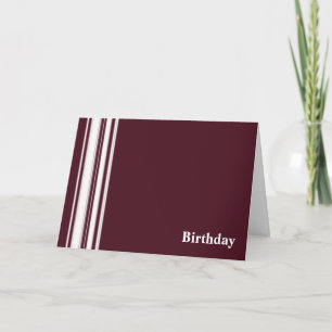Cartão de Aniversário do Maroon Stripes