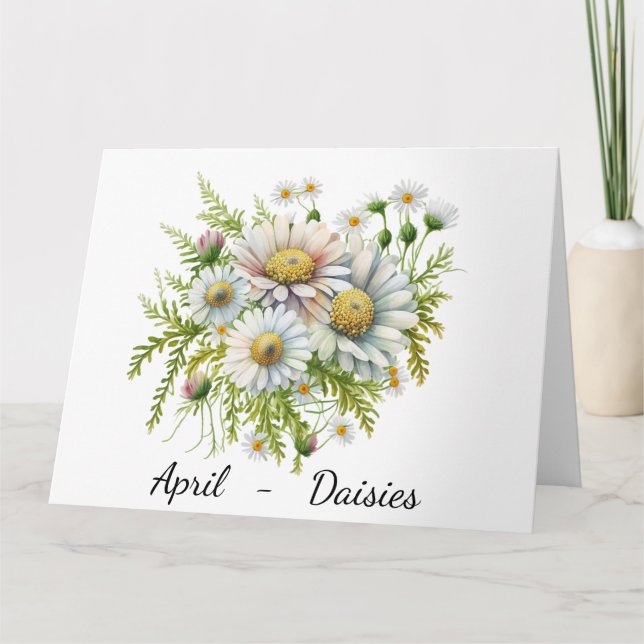 Cartão de Aniversário do Mês de Abril (Frente)