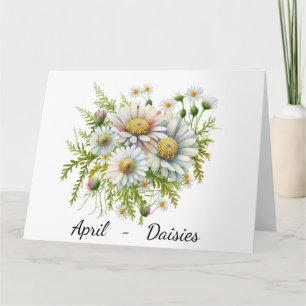 Cartão de Aniversário do Mês de Abril