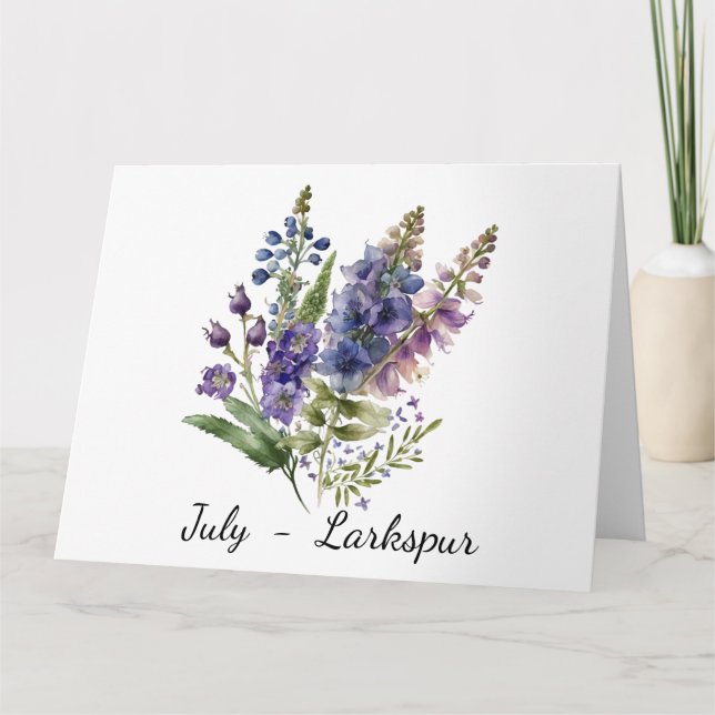 Cartão de Aniversário do Mês de Julho (Frente)