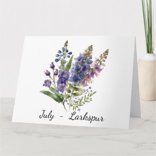 Cartão de Aniversário do Mês de Julho