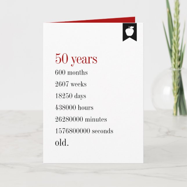 Cartão de Aniversário do Milestone, Dias do Antigo (Frente)