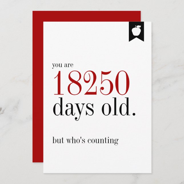 Cartão de Aniversário do Milestone, Dias do Antigo (Frente/Verso)