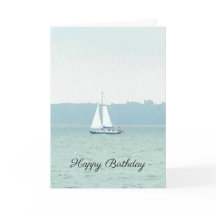 Cartão de Aniversário do Navio à Vela no Solent