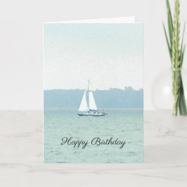 Cartão de Aniversário do Navio à Vela no Solent