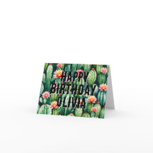 cartão de aniversário do nome personalizado da pla