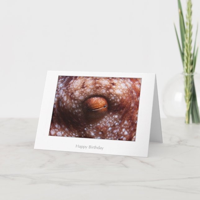 Cartão de aniversário do olho do polvo (Frente)