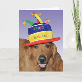 Cartão de aniversário do ouro Retriever