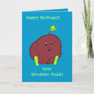 Cartão de aniversário do Paddy Spudman