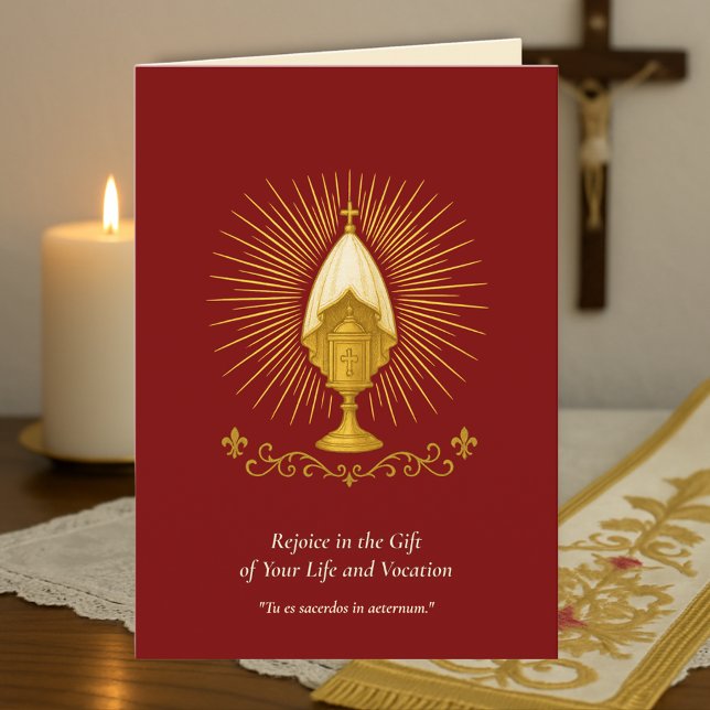 Cartão de Aniversário do Padre do Bispo Católico (Criador carregado)