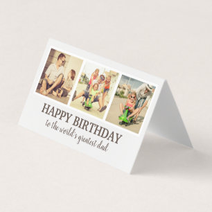 Cartão de Aniversário do Pai com Múltiplas Fotos d