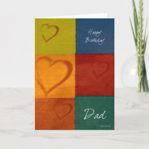 Cartão de aniversário do pai das cores e dos