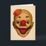 Cartão de Aniversário do Palhaço Vintage Scary<br><div class="desc">Imagem de palhaço de alta qualidade e restaurada personalizada.</div>