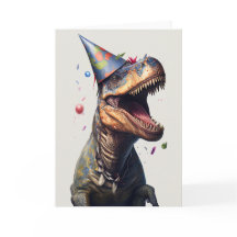 Cartão de Aniversário do Partido Dinossauro