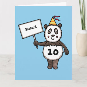 Cartão de Aniversário do Partido Panda Personali