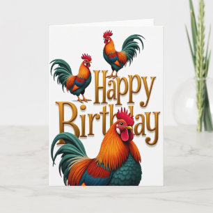 Cartão de Aniversário do Pássaro Alegre