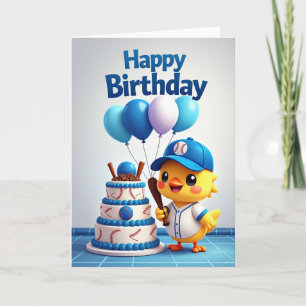 Cartão de Aniversário do Pássaro Esportivo