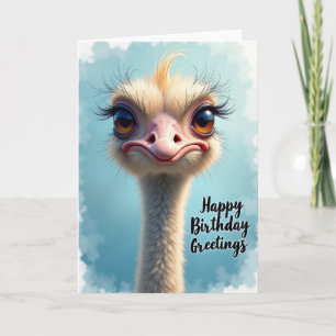 Cartão de Aniversário do Pássaro Sorridente